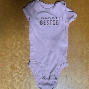 Mama's Bestie Pink Baby Onesie